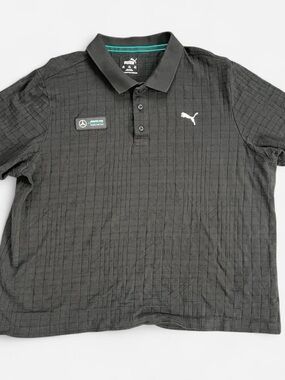 Puma Men’s Black Polo Shirt with Mercedes AMG Badge Formula 1